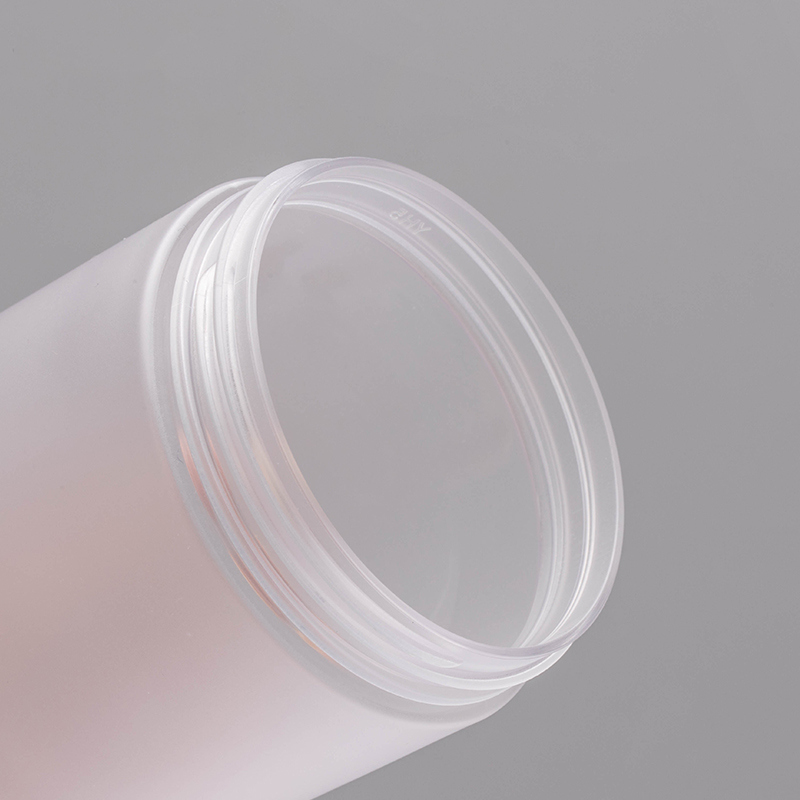 200g empty wide mouth 200ml 70*71.3mm frosted skin care cream jar PET powder matte plastic jar