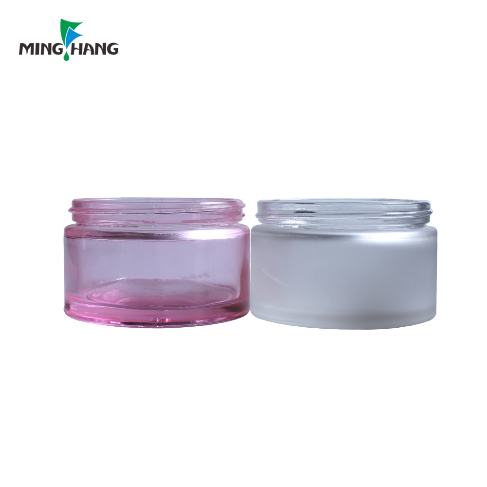 200g facial cream glass jar for cosmetic with plastic cap