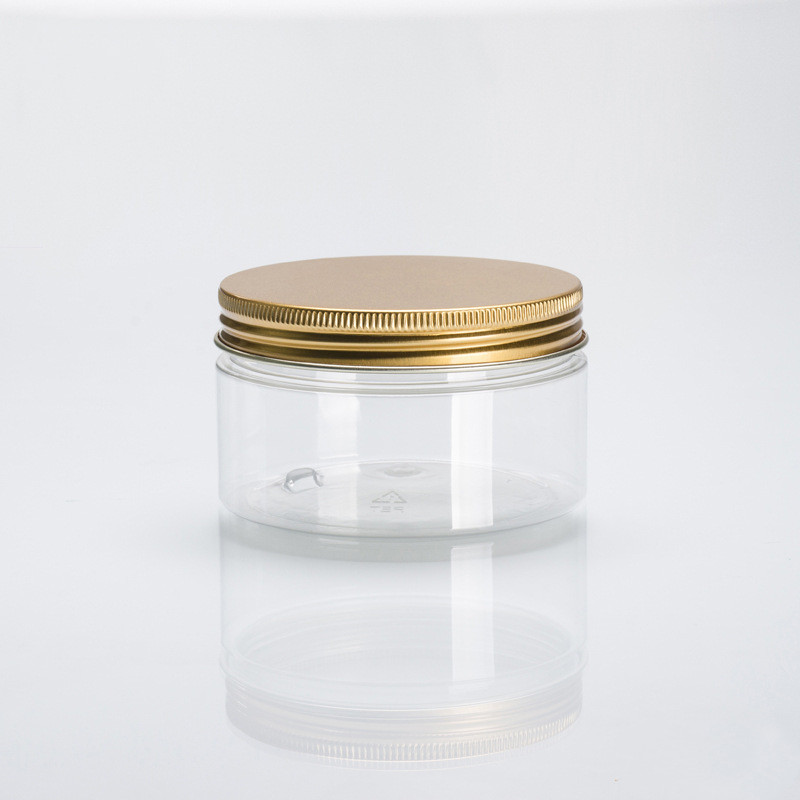 200g/ml PET cosmetics can black/white transparent bottle plastic jar