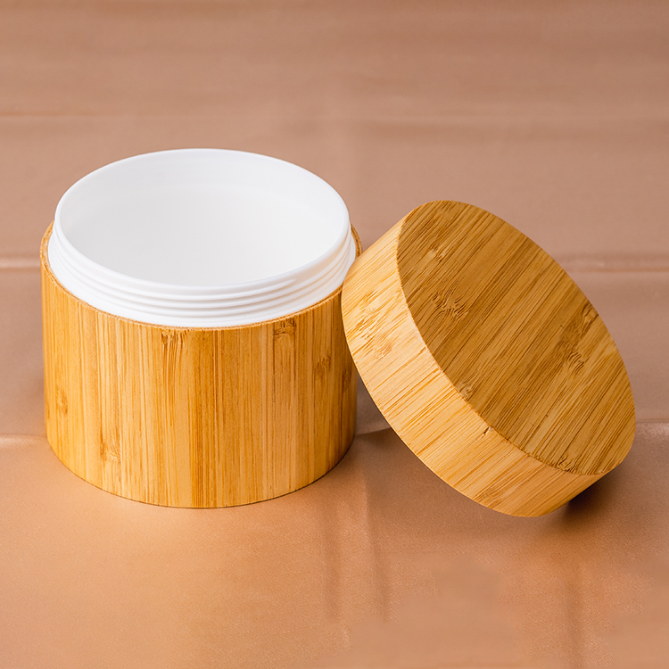 200g yellow bamboo cosmetic packaging middle east makeup gift eco friendly lotion facial cream jar