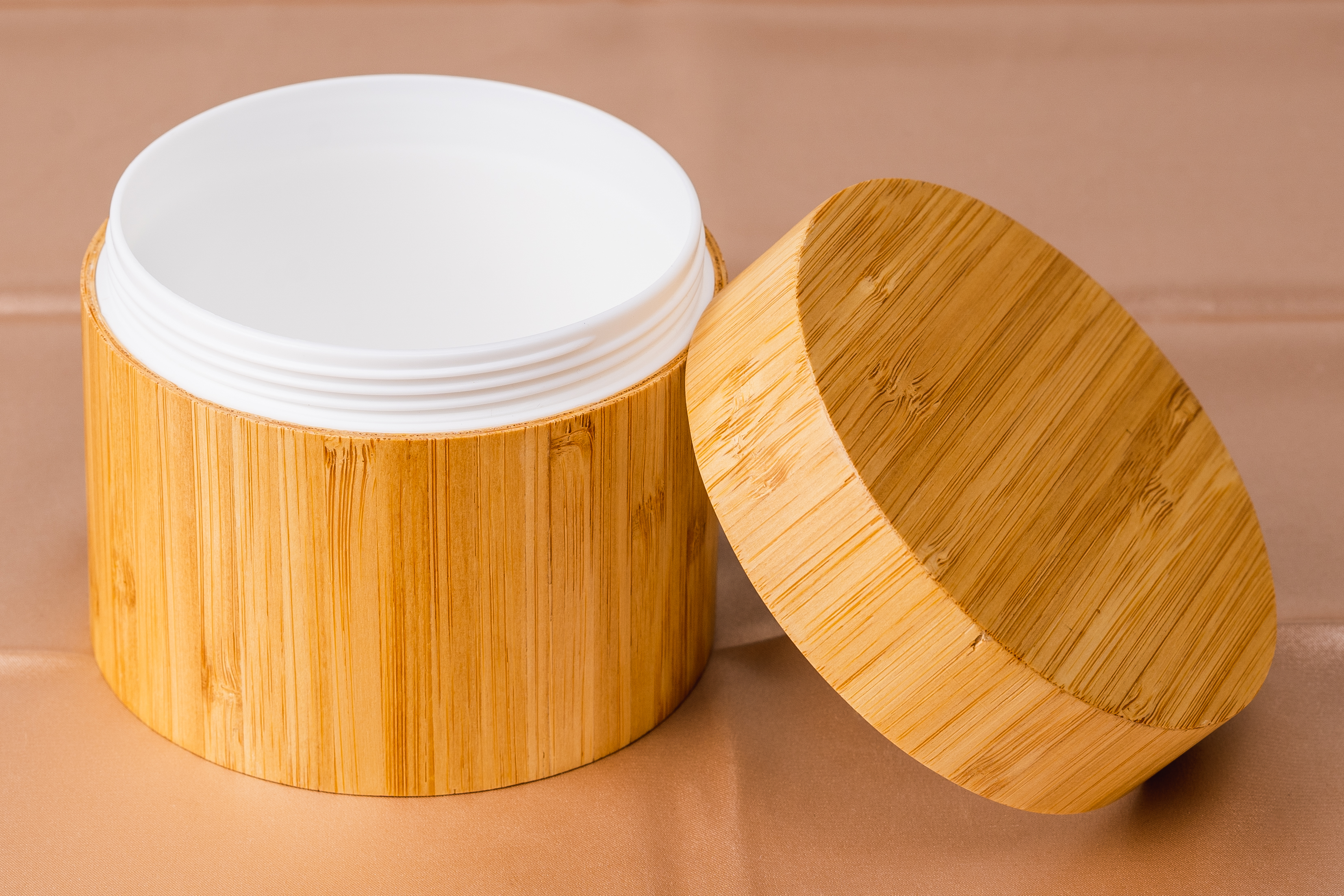 200g yellow bamboo cosmetic packaging middle east makeup gift eco friendly lotion facial cream jar