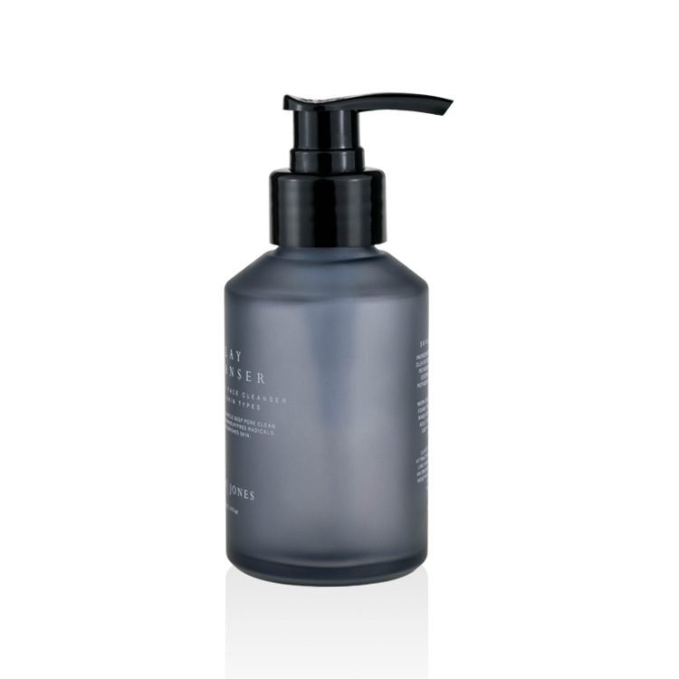 200ml 120ml glass frosted grey bottle for body cream, hand cream, soap
