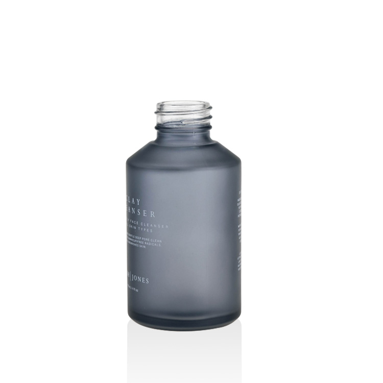 200ml 120ml glass frosted grey bottle for body cream, hand cream, soap