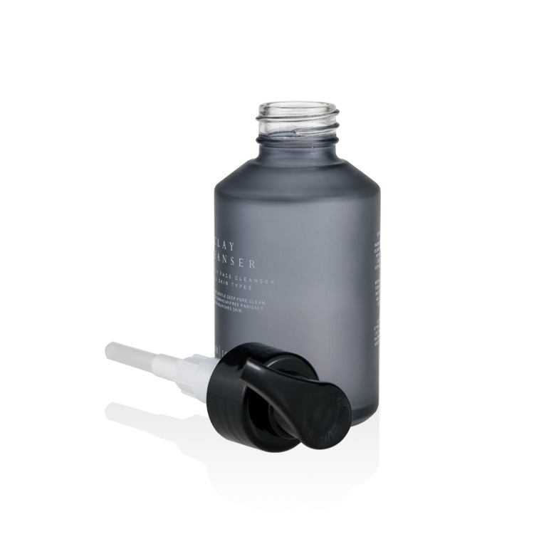 200ml 120ml glass frosted grey bottle for body cream, hand cream, soap