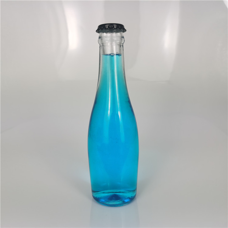 200ml 20cl glass soft drinks bottle for carbonated drinks with crown top cover