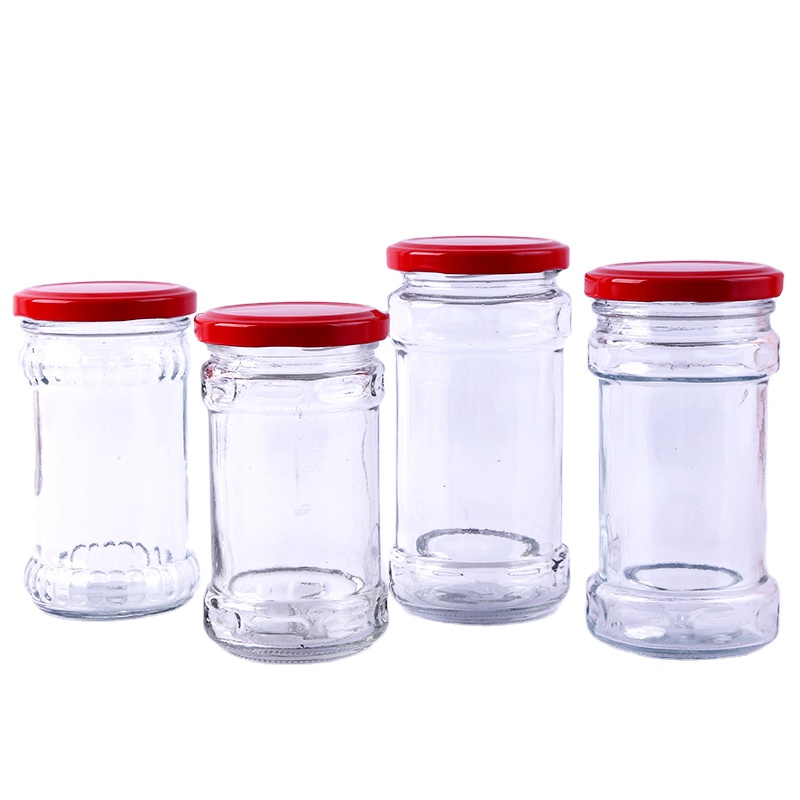 200ml 220ml 240ml 280ml mermeladas frasco glass jar with metal lid for blueberry jam pickle