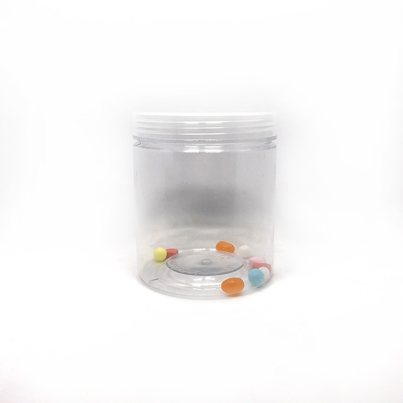 200ml 250ml 300ml 350ml 400ml transparent PET plastic clear cosmetic jar with white lid