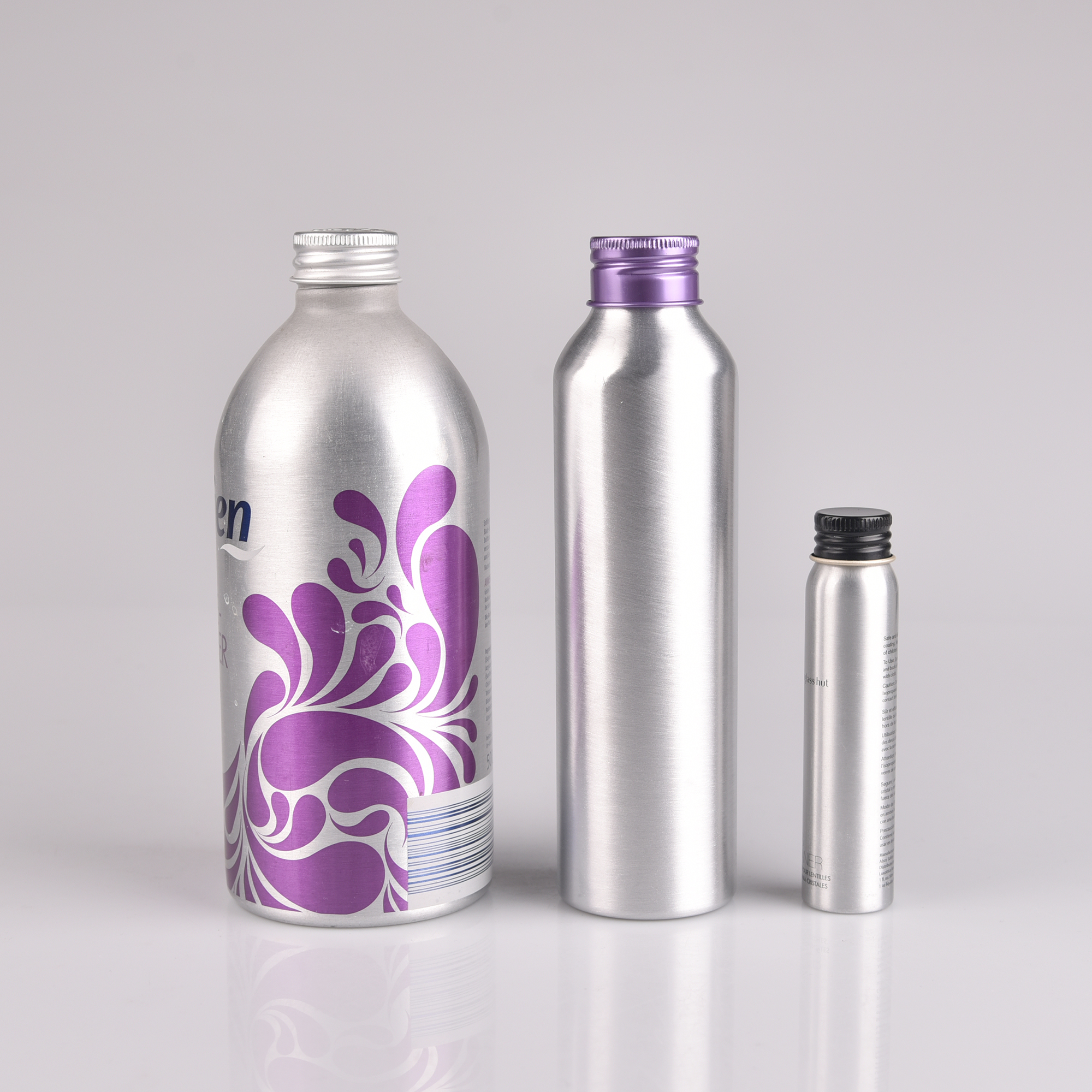 200ml 250ml 300ml 500ml 700ml 100ml 1l Empty Aluminum Bottle with Custom size and printed