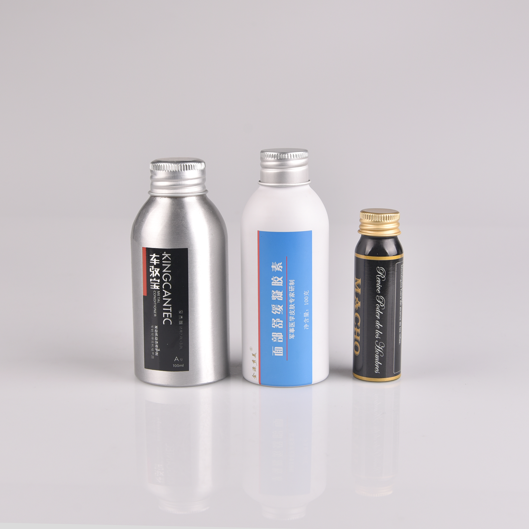 200ml 250ml 300ml 500ml 700ml 100ml 1l Empty Aluminum Bottle with Custom size and printed