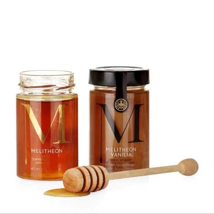 200ml 250ml 350ml chill sauce health food honey storage gift round straight glass jar with high lid