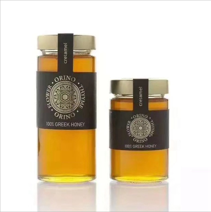 200ml 250ml 350ml chill sauce health food honey storage gift round straight glass jar with high lid
