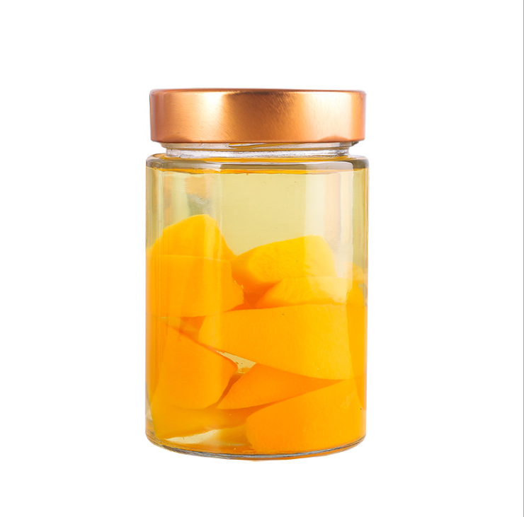 200ml 250ml 350ml chill sauce health food honey storage gift round straight glass jar with high lid