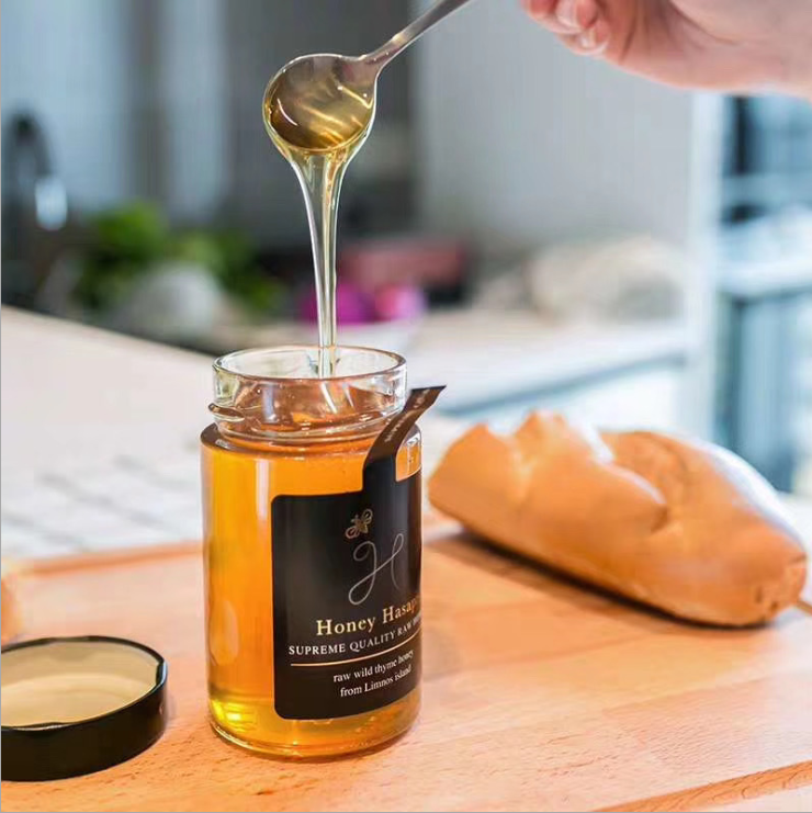 200ml 250ml 350ml chill sauce health food honey storage gift round straight glass jar with high lid