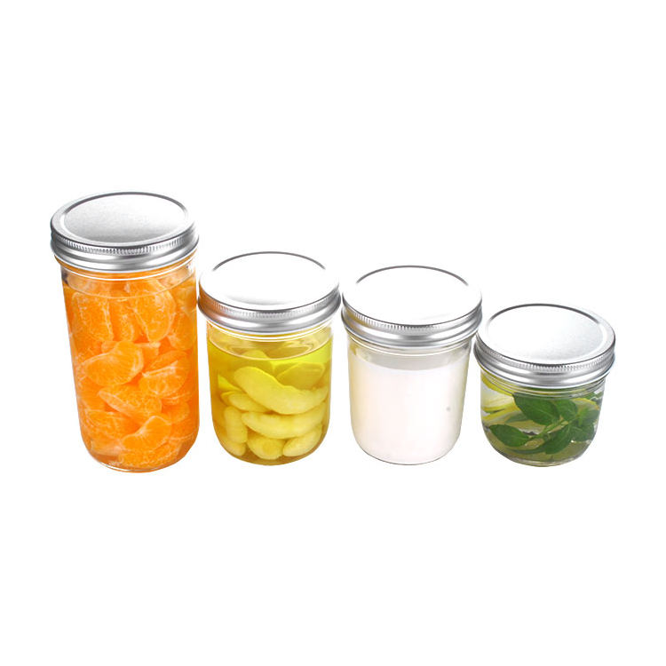 200ml 250ml 400ml Wide mouth glass mason jar for jam canning food storage