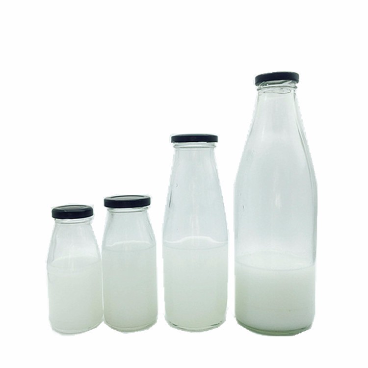 200ml 250ml 500ml 1000ml bulk vintage glass milk bottle with lid wholesale