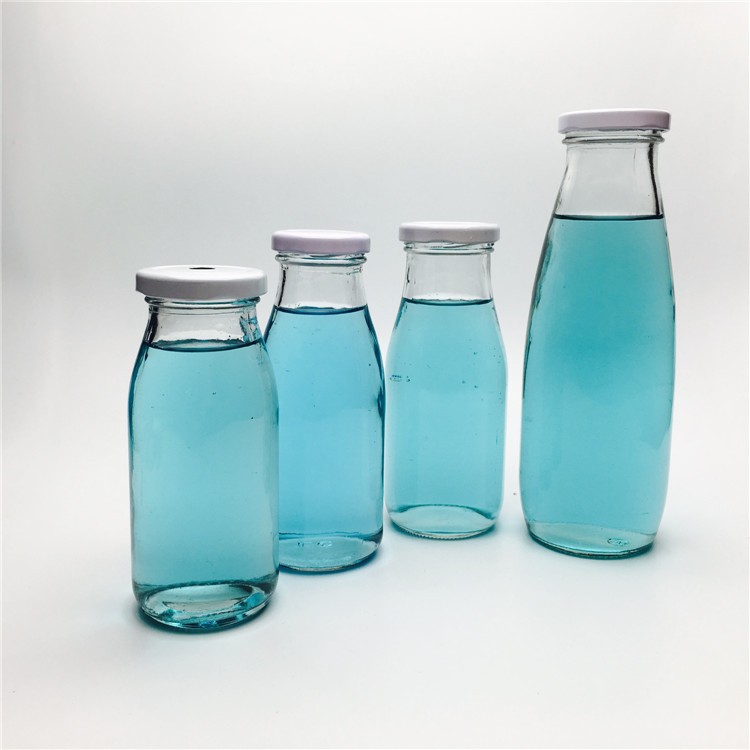 200ml 250ml 500ml 1000ml bulk vintage glass milk bottle with lid wholesale