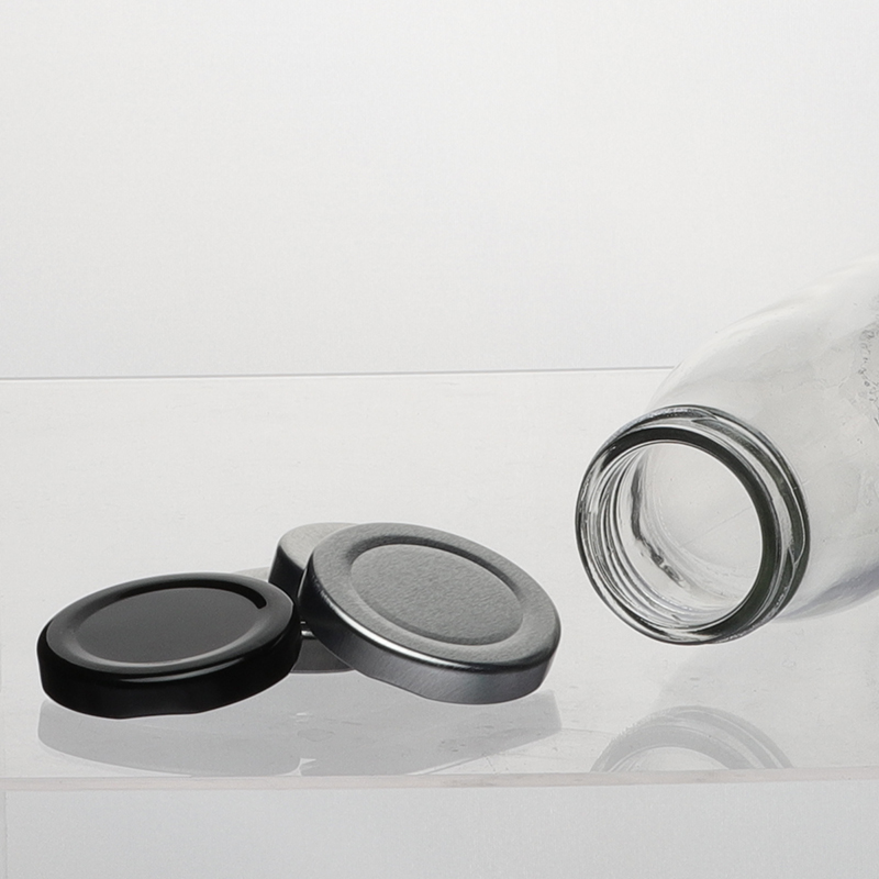 200ml 250ml 500ml 1000ml custom wholesale glass milk bottle with PE cover