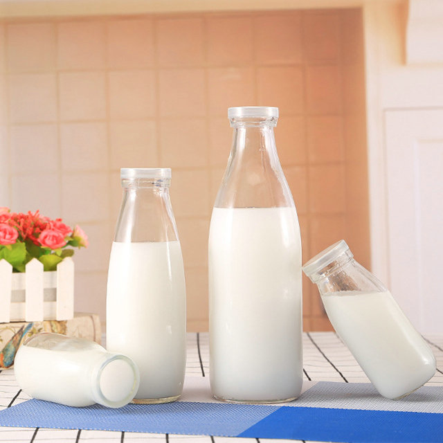 200ml 250ml 500ml 1000ml milk drinking glass bottle glass bottle for juice
