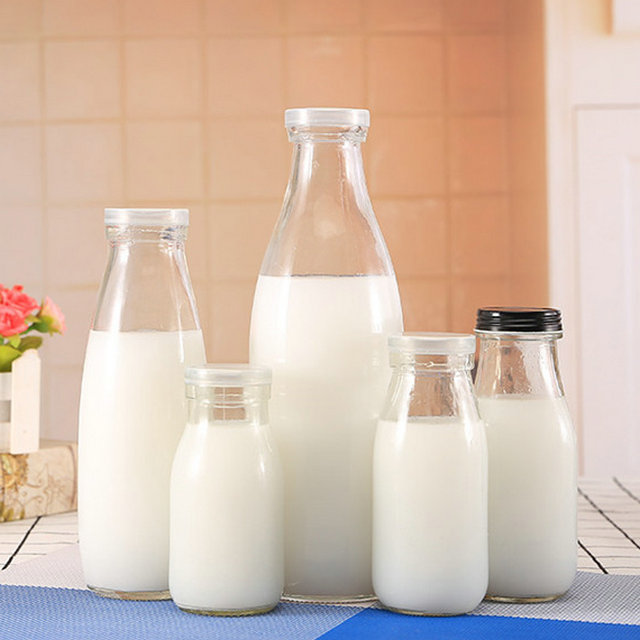 200ml 250ml 500ml 1000ml milk drinking glass bottle glass bottle for juice