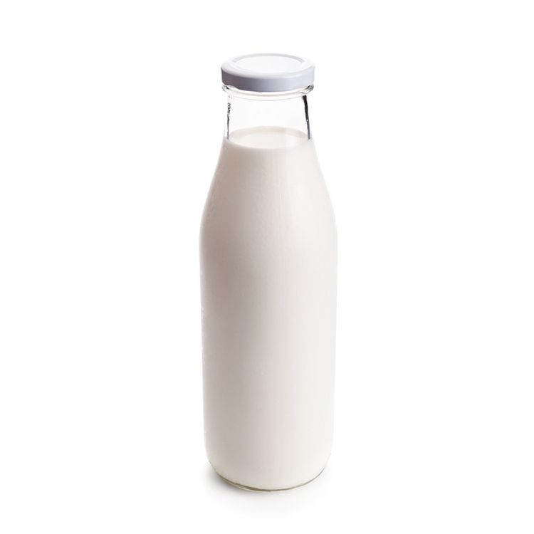 200ml 250ml 500ml Glass milk bottle with caps