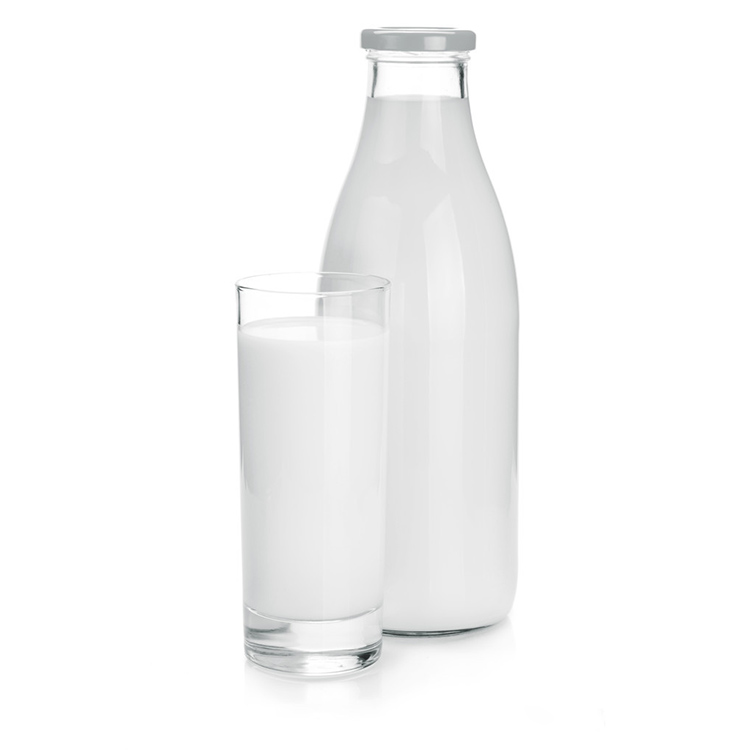 200ml 250ml 500ml Glass milk bottle with caps