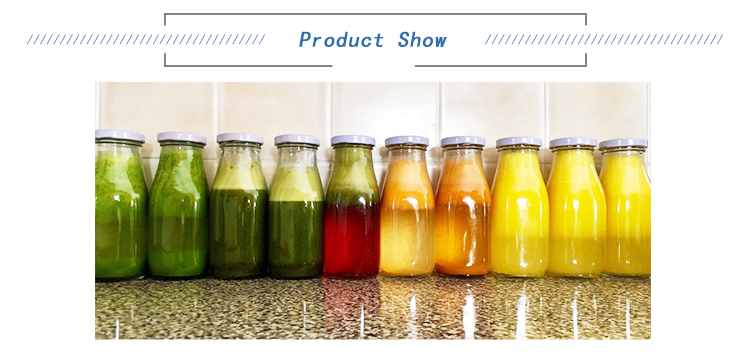 200ml 250ml 500ml Glass milk bottle with caps