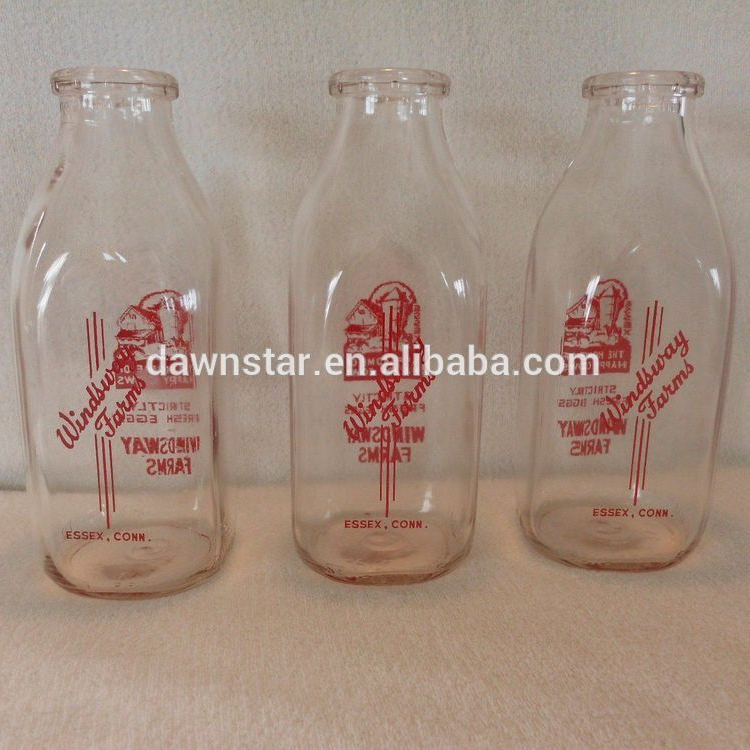 200ml & 250ml Cheap Price Fruit Simple Beverage Syrup Custom Logo Sticker Glass Bottle With Metal Lid