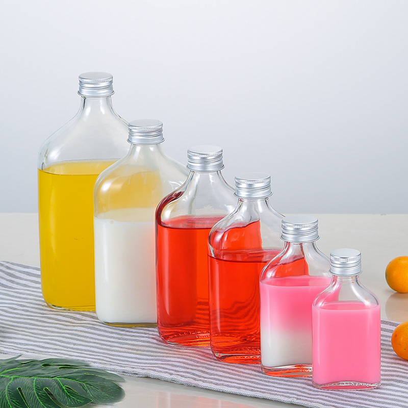 200ml 250ml Clear Flask Glass Bottle for Cold Brew Coffee with Tamper Proof Lid