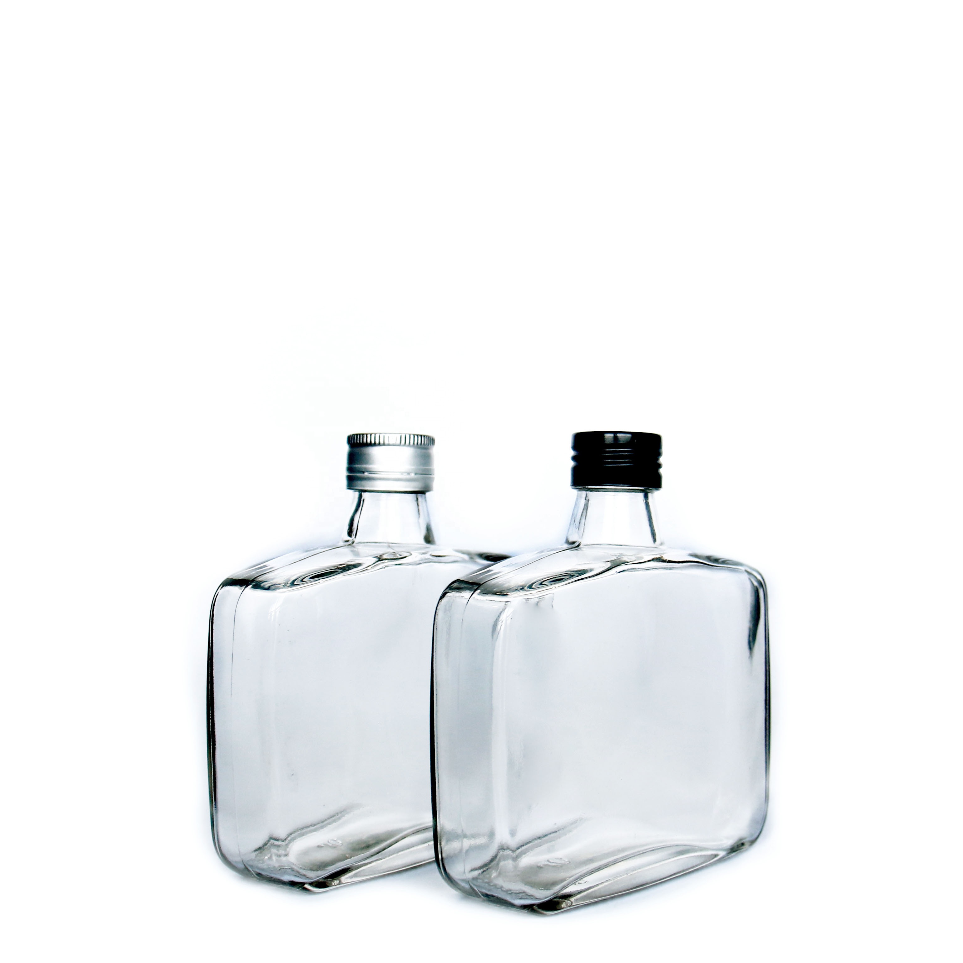 200ml 250ml Flat Whisky Glass Bottle Cold Brew Coffee Hip Flask Glass Bottle
