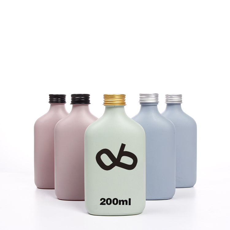 200ml 250ml Glass Clear Juice Bottle Cold Brew Coffee Bottle Beverage Wine Drinking Milk Water Glass Bottle