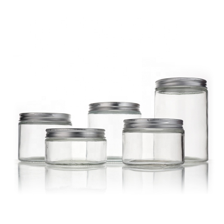 200ml 280ml 390ml 500ml 730ml Large Kitchen Pickle Clear Glass Storage Bottle Mason Jars With Silver Cap