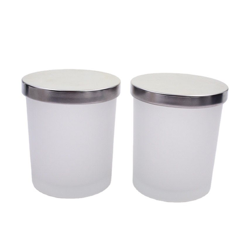 200ml 300ml 10oz Factory Custom Glass Jars For Candle Making home decor wedding Glass Candles Holder With wooden tin metal cap