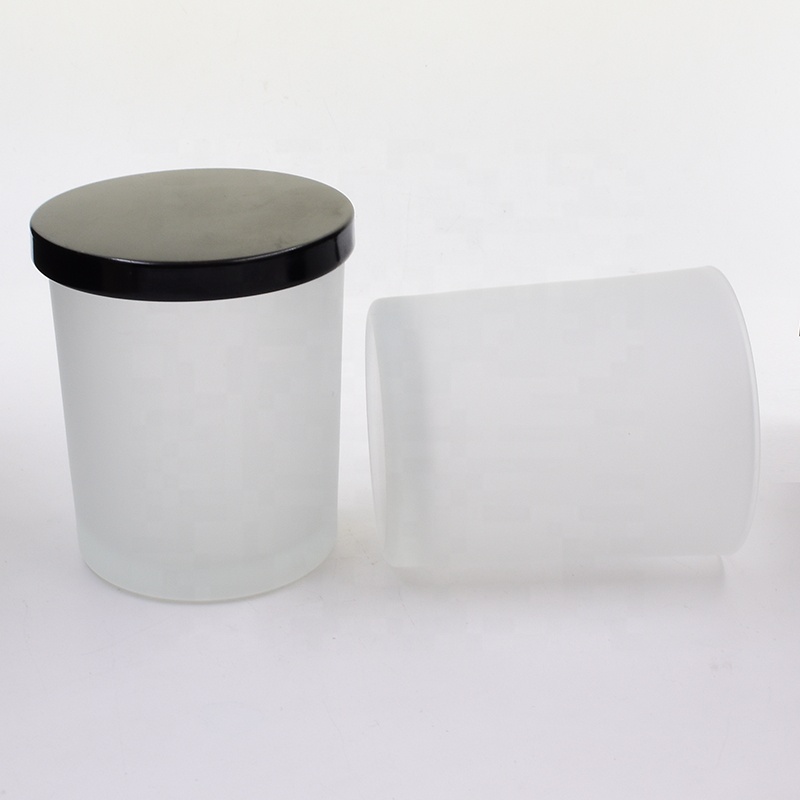 200ml 300ml 10oz Factory Custom Glass Jars For Candle Making home decor wedding Glass Candles Holder With wooden tin metal cap