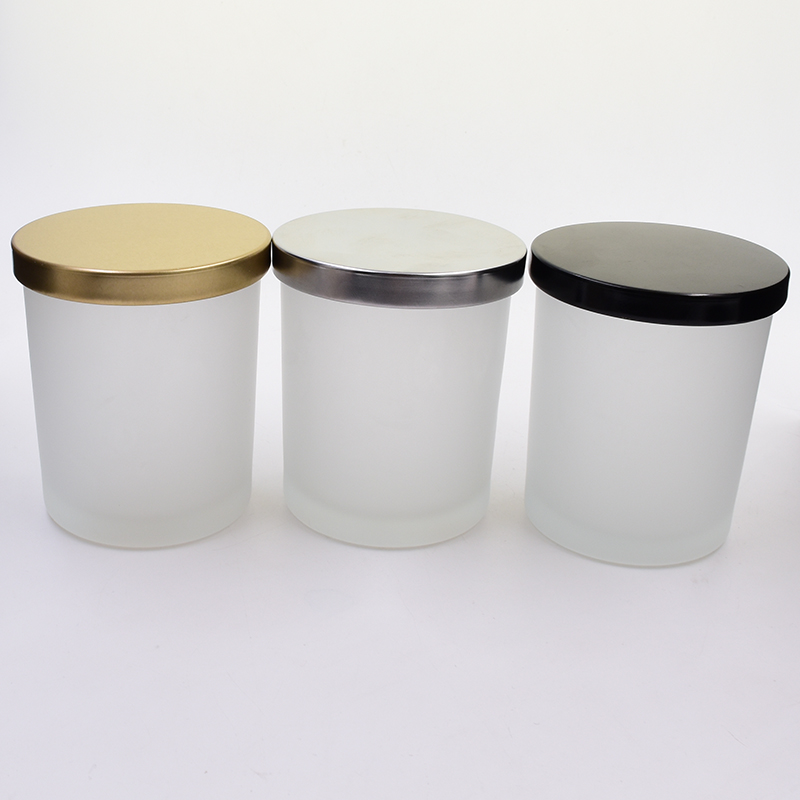200ml 300ml 10oz Factory Custom Glass Jars For Candle Making home decor wedding Glass Candles Holder With wooden tin metal cap