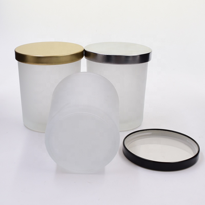 200ml 300ml 10oz Factory Custom Glass Jars For Candle Making home decor wedding Glass Candles Holder With wooden tin metal cap