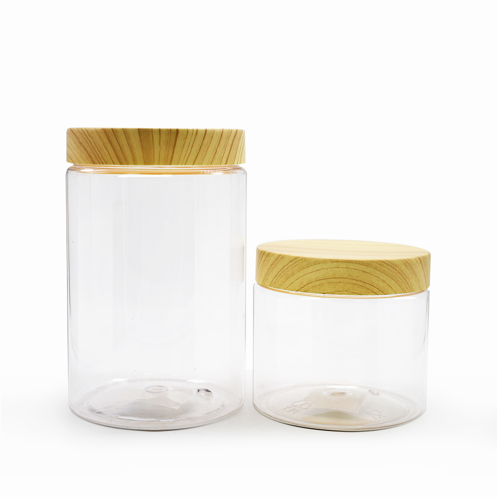 200ml 300ml 400ml 500ml 800ml 1000ml cosmetic packaging cream jars with plastic bamboo cap