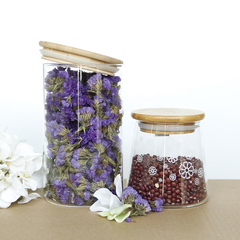 200ml 300ml 400ml 600ml 1000ml Family Size Borosilicate Kitchen Storage Glass Jar Food Spice Tea Nut Container