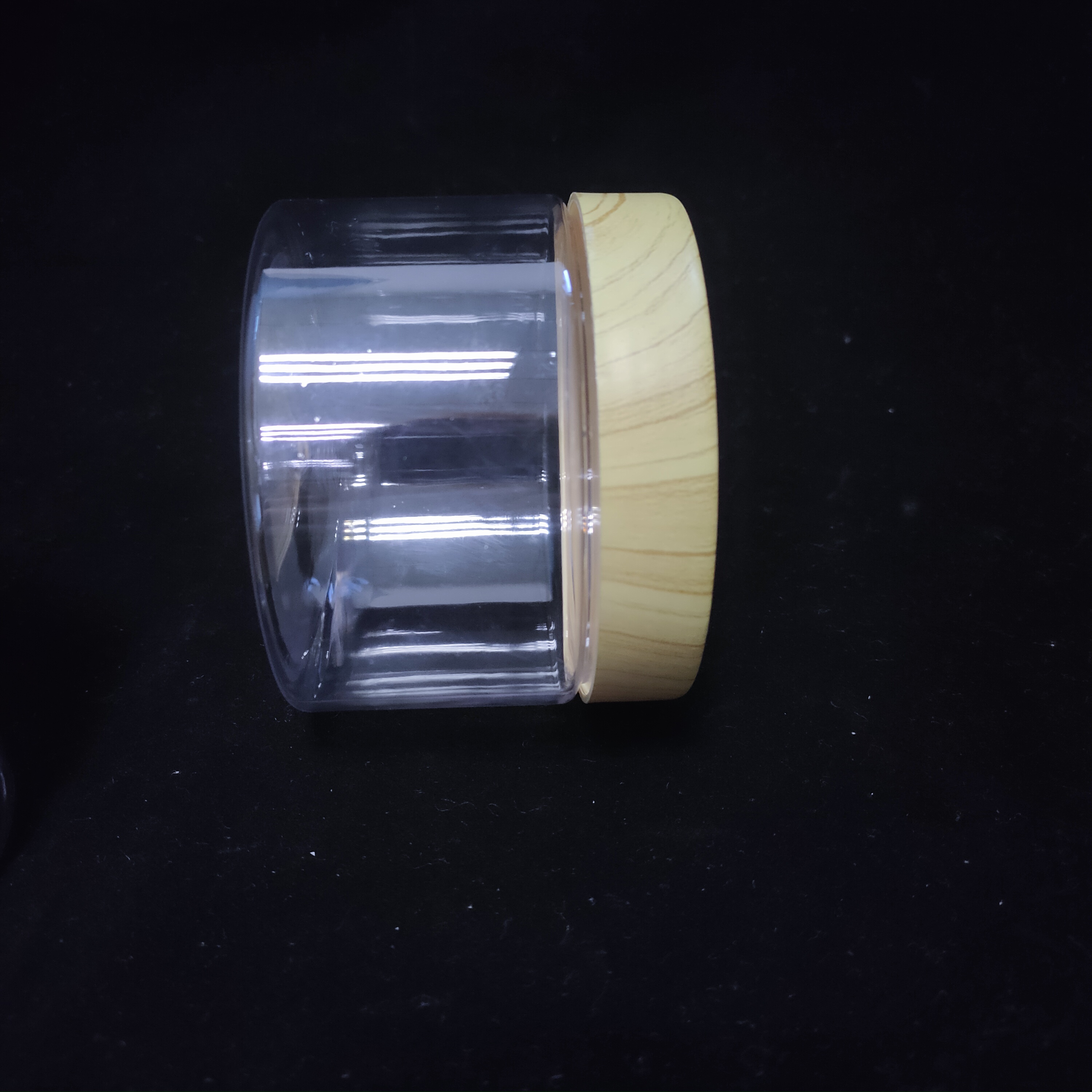 200ml 300ml 400ml cosmetic packaging clear amber black pet plastic cream jar with plastic lid