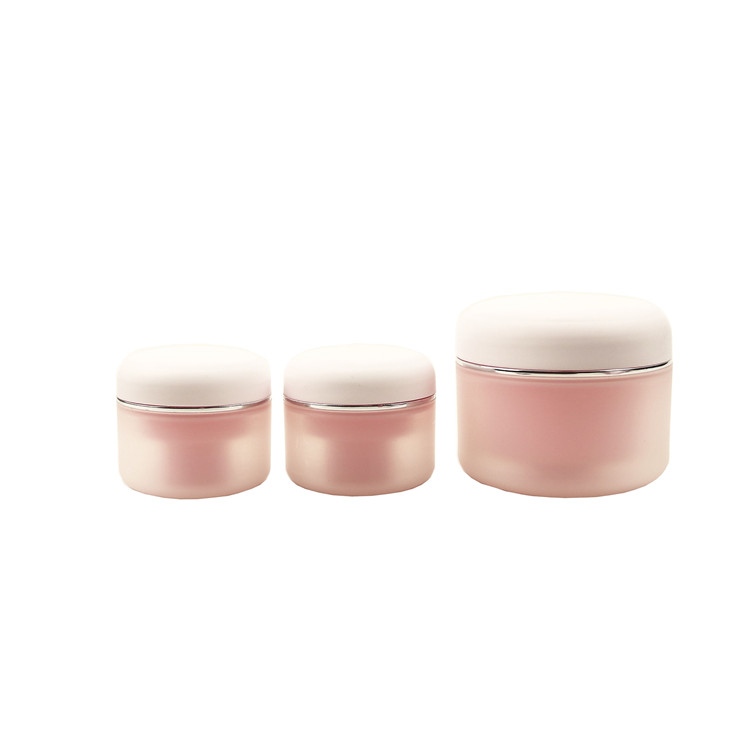 200ml 300ml 500ml Plastic PP white cosmetic jar / empty box container for body / face /facial / eye cream with sealing line