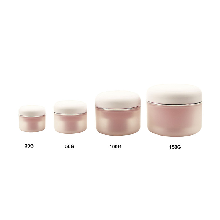 200ml 300ml 500ml Plastic PP white cosmetic jar / empty box container for body / face /facial / eye cream with sealing line
