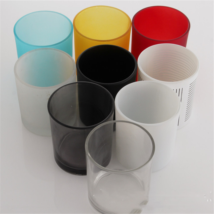 200ml 320ml 430ml Transparent Glass Candle Jar With Metal Lid