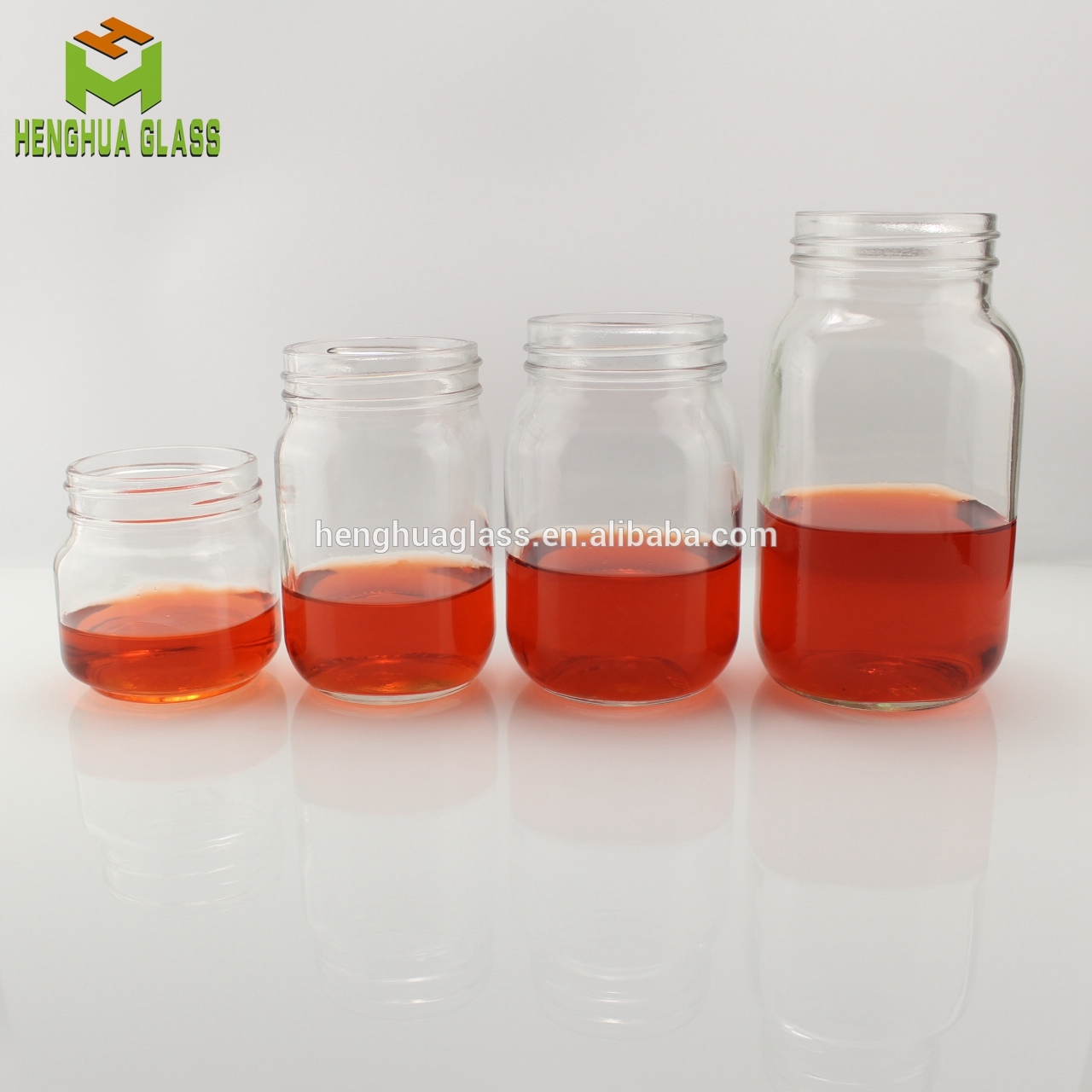 200ml 350ml 500ml 750ml square glass mason jar 7oz 12oz 16oz 25oz food glass jar with metal cap