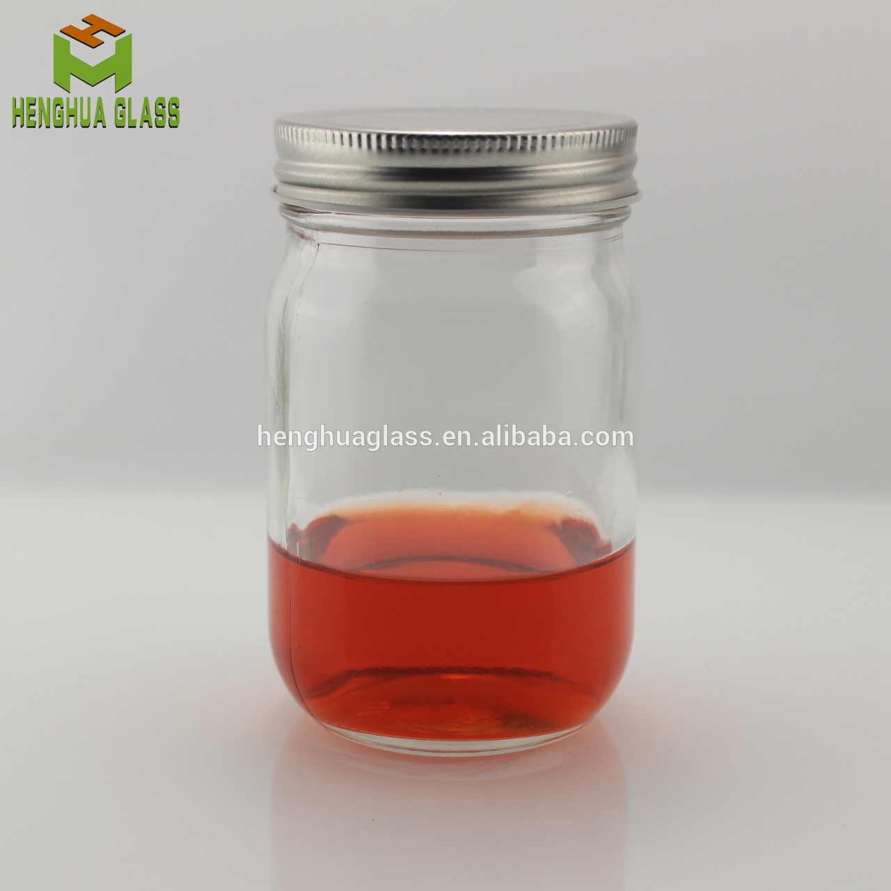 200ml 350ml 500ml 750ml square glass mason jar 7oz 12oz 16oz 25oz food glass jar with metal cap