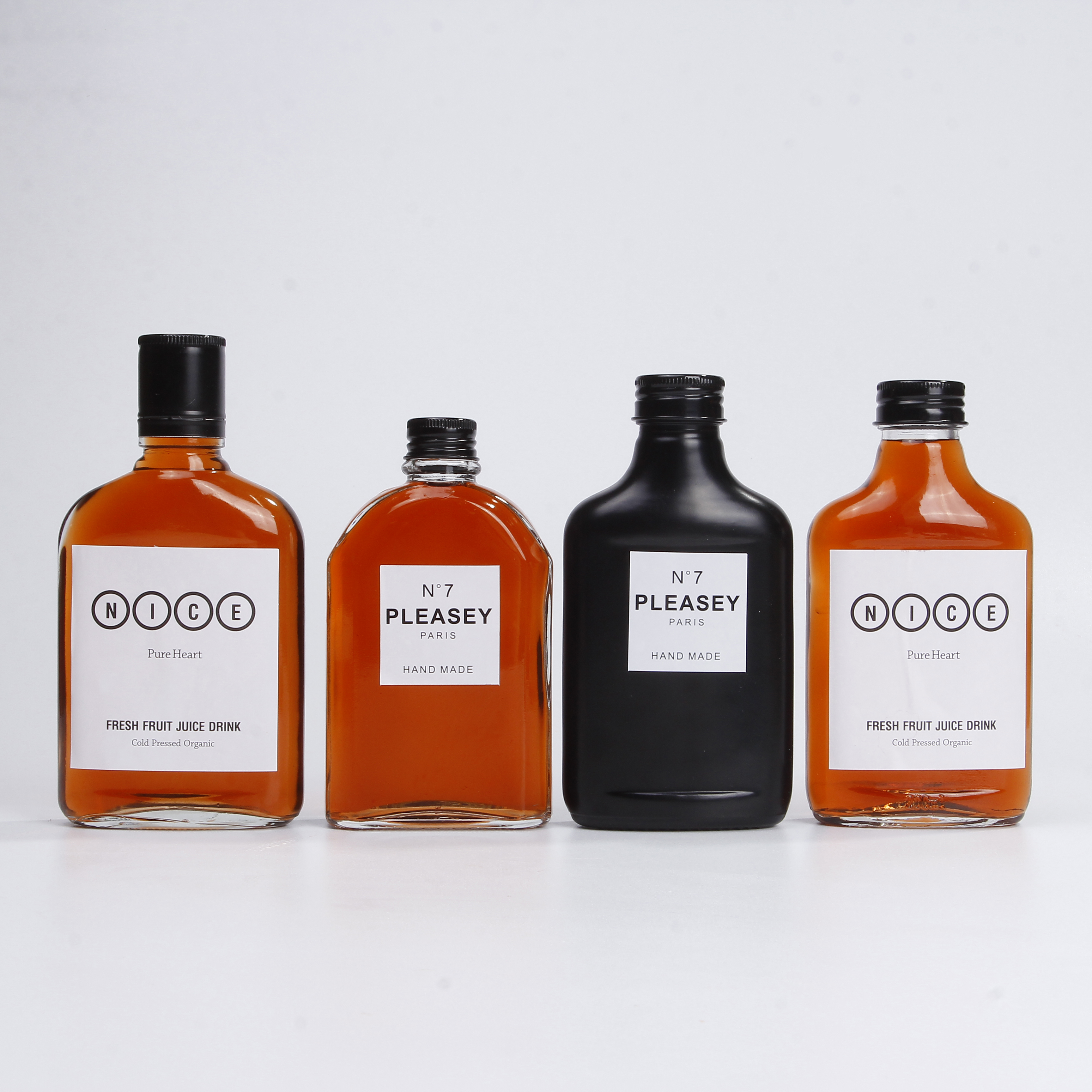200ml 350ml 500ml Empty Hip Flask Cold Brew Coffee Glass Bottle Coffee Bottle with Logo Printing