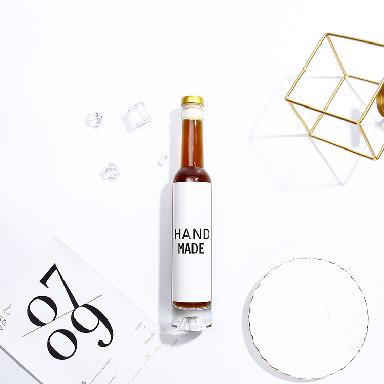 200ml 375ML Clear Bellissima Ice Wine Bottles Cork Finish For Vodka