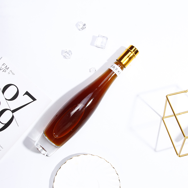 200ml 375ML Clear Bellissima Ice Wine Bottles Cork Finish For Vodka