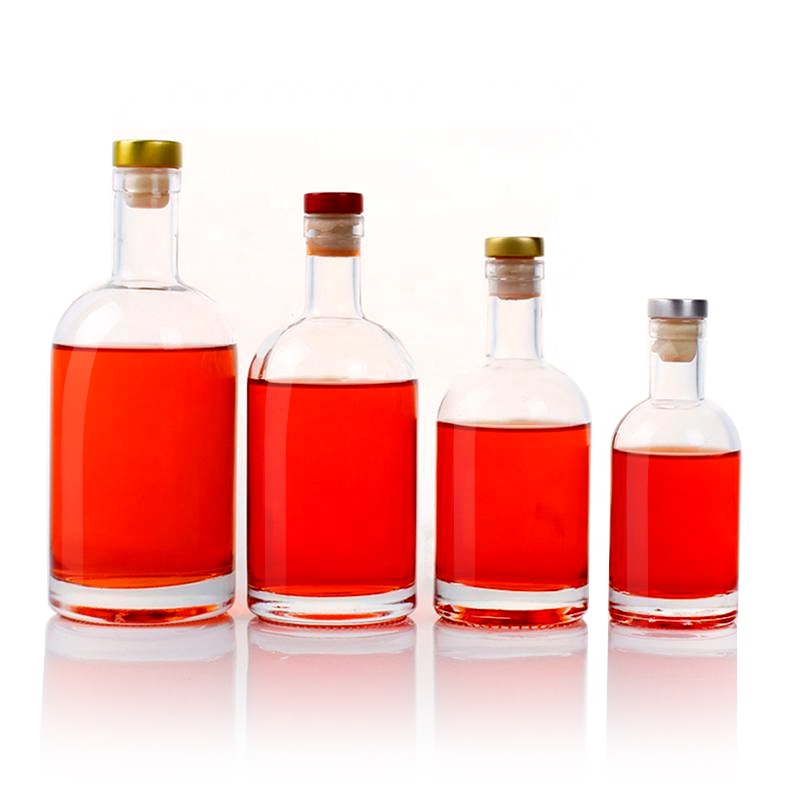 200ml 375ml 500ml 700ml 750ml 1000ml black glass bottle vodka spirit wine bottle for liquor