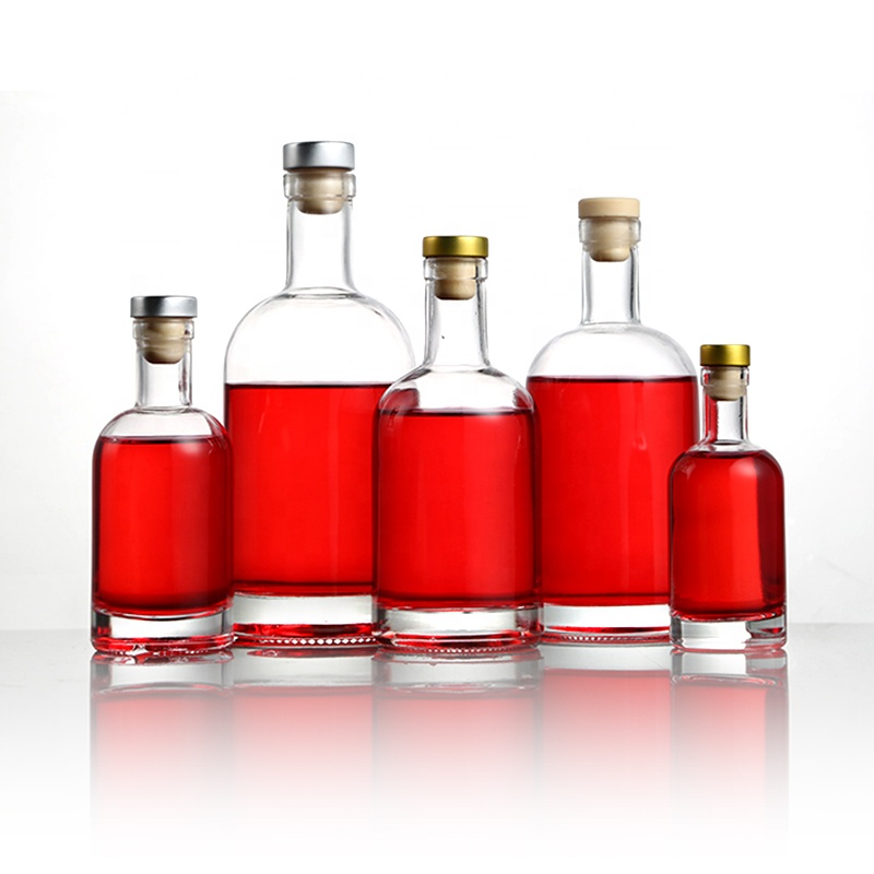 200ml 375ml 500ml 700ml 750ml 1000ml black glass bottle vodka spirit wine bottle for liquor