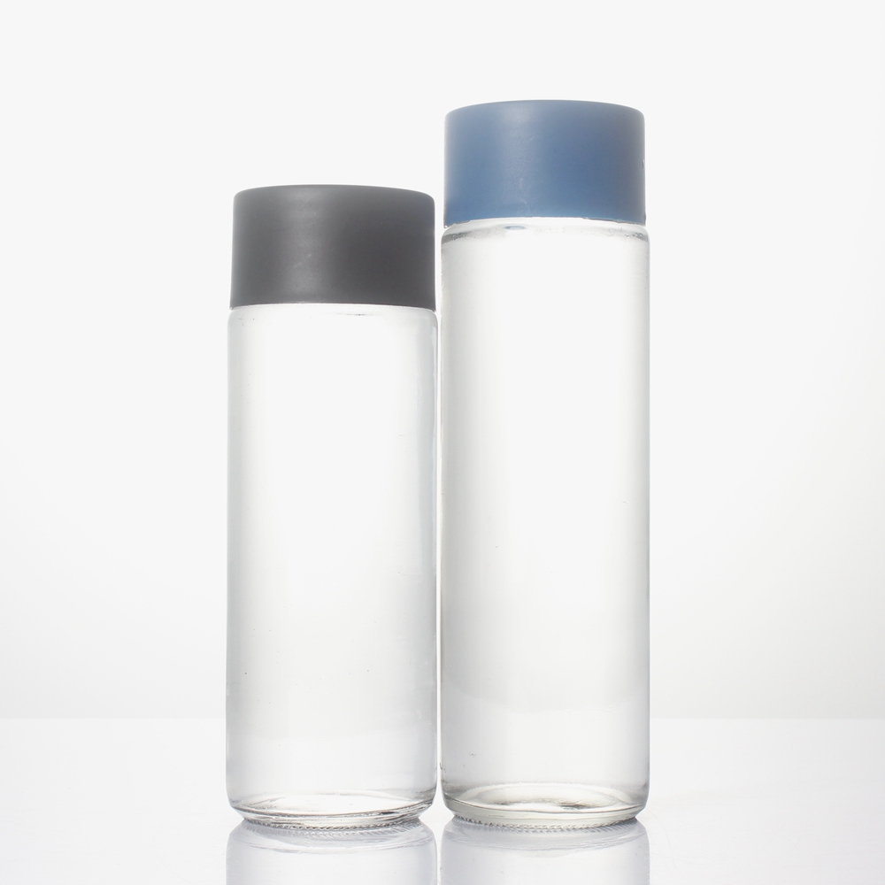 200ml 375ml 500ml 750ml 1000ml customized frosted voss water glass bottle with plastic screw cap