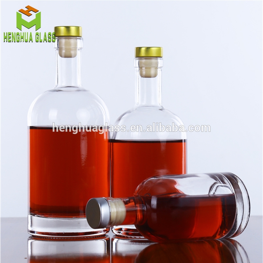 200ml 375ml 500ml 750ml 1000ml flint glass vodka bottle liquor gin spirit alcohol glass bottles with cork
